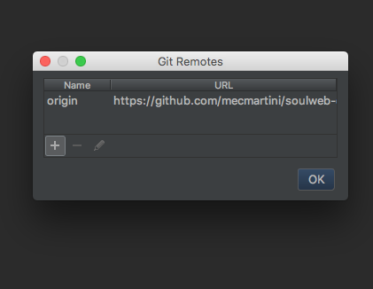 Set git remote origin